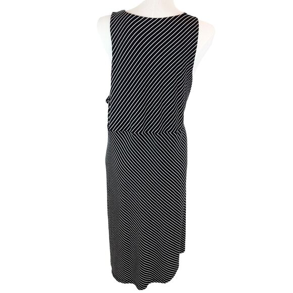 Athleta Santorini mixed stripe sleeveless modal dress 2XL stretch A-line - Picture 3 of 10
